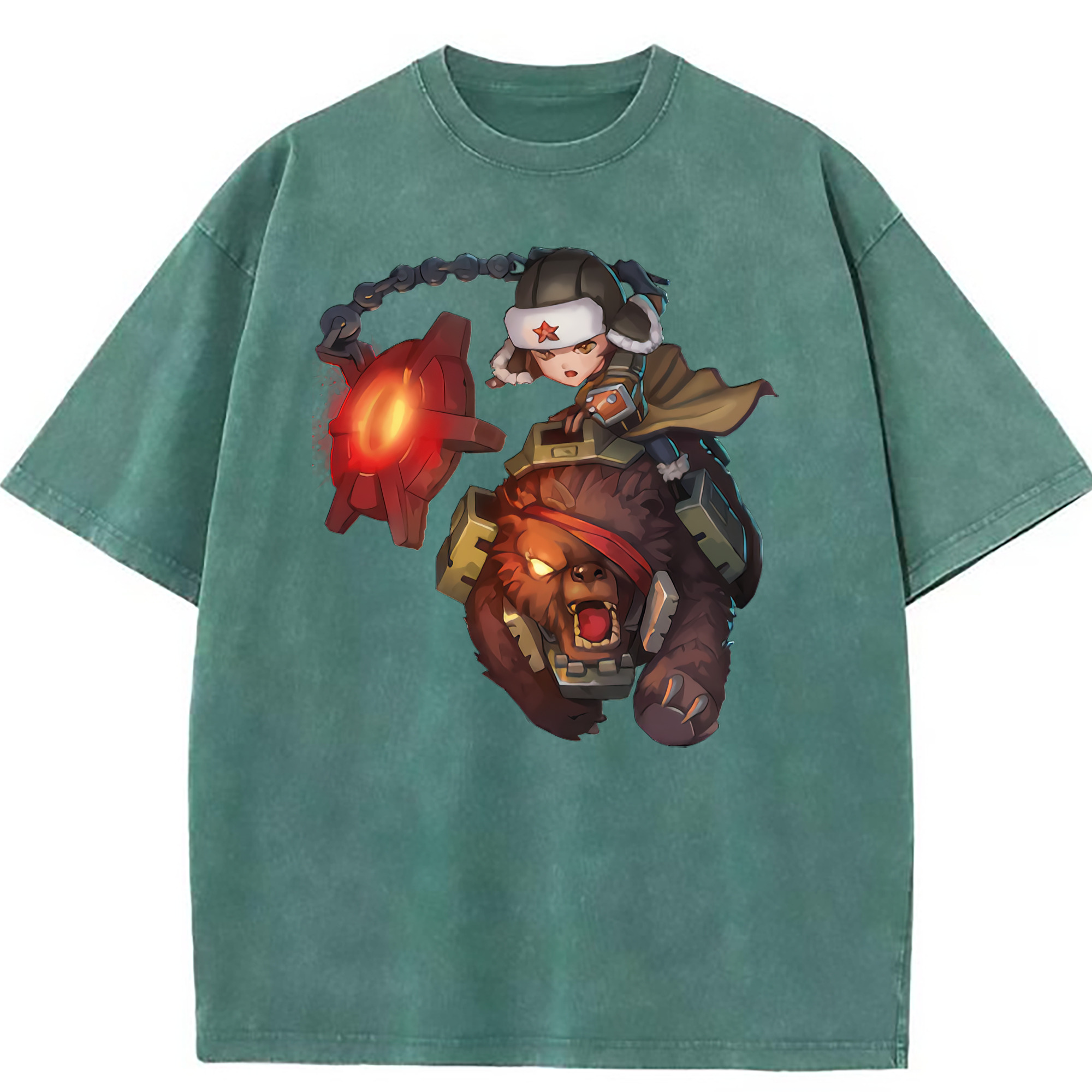 （画像用） リーグ・オブ・レジェンド League of Legends LOL 綿100% ヴィンテージ風 半袖Tシャツ（フロントプリント）